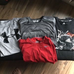 4 name brand. Short sleeve shirts boys size m